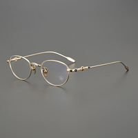 Nouvelles Lunettes de Lecture Unisexe à Monture Ovale Fine en Titane, Style Œil de Chat, Dorées, Argentées, Noires, Imprimées, Durables, Adaptées à Tous les Visages, pour Adultes