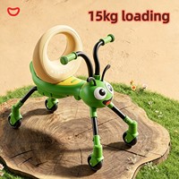 Jouet à roulettes en plastique pour enfants de 1 à 3 ans, animal de dessin animé à quatre roues |   Lumière et musique amusantes |   Cadeau d'anniversaire