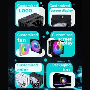 מאוורר מעבד PWM ARGB בגודל 120 מ\\\"מ, 4 צינורות חום, 200W TDP, 54.98CFM, 32.84dBA עבור Intel LGA1700 עבור AM4 מחשב גיימינג - Product Image 6