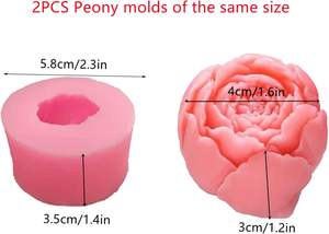 Art Rosebud Flip Sugar Mold Chocolate Handmade <b>Soap</b> Drip Gel Aromatherapy Candle Epoxy Resin Silicone Mold - Product Image 2