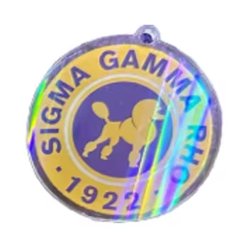Поддержка пользовательских бейджей катушки Sigma Gamma Rho бейджей держатели женского общества греческая буква