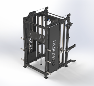 Máquina Smith Multifuncional Comercial para <span class=keywords><strong>Gimnasio</strong></span> y Uso Doméstico, Equipo de Entrenamiento Todo en Uno con Jaula de Potencia Integrada y Pila de Pesas - Product Image 2