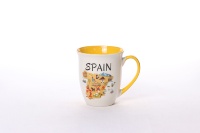 Ensemble de tasses en porcelaine fine souvenir d'Espagne, design carte de Madrid, Barcelone, Ibiza, réutilisables, compatibles lave-vaisselle, cadeaux de voyage, nouvelle arrivée, prix bas