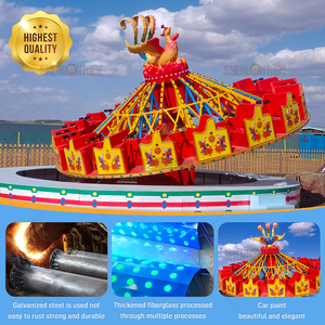 Manège volant de luxe Crazy Disco en acier et fibre de verre, sièges LED étanches, indice de protection IP55 pour les parcs de plage en plein air - Product Image 6