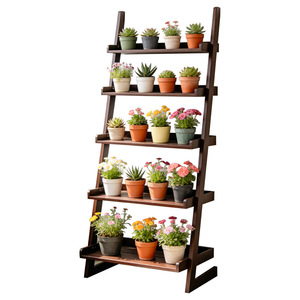 Floor-standing flower <b>stand</b>, balcony-specific tiered folding flower <b>stand</b>, simple flower <b>pot</b> plant rack, multi-layer storage - Product Image 5