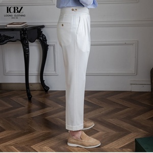 2025 Spring New Men's Neapolitan Solid Color High-waisted Straight Versatile Comfortable Casual Long Suit <b>Pants</b> Men - Product Image 4