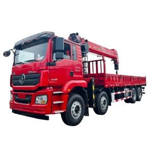 Camión grúa de carga Shacman Delong 8x4 de 350HP, grúa de pluma recta de 5 secciones Sany de 14 toneladas - Product Image 1