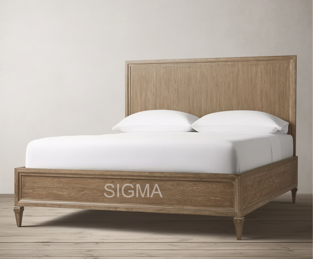 New Arrival Home Furniture Wooden Bed American Style Wood Bed Bedroom Furniture Panel Platform Bed