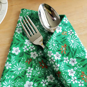 Hochwertiges Baumwoll-Krepp-Geschirrtuch Serviette Individuell Digital Bedruckt Blumenmuster Modern Quadratisch Waschbar für Zuhause - Product Image 5