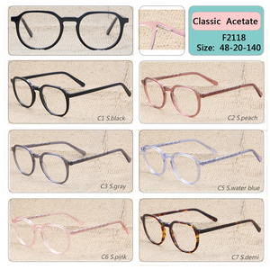 Acetato de gafas de sol de hombres Retro Vintage redondo gafas <span class=keywords><strong>Nerd</strong></span> mujeres gafas miopía gafas - Product Image 5