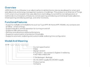 1P 2P 3P 4P 10A 16A 25A 32A 40A 50A 63A Điều khiển Wifi MCB thu nhỏ thông minh ngắt mạch - Product Image 5