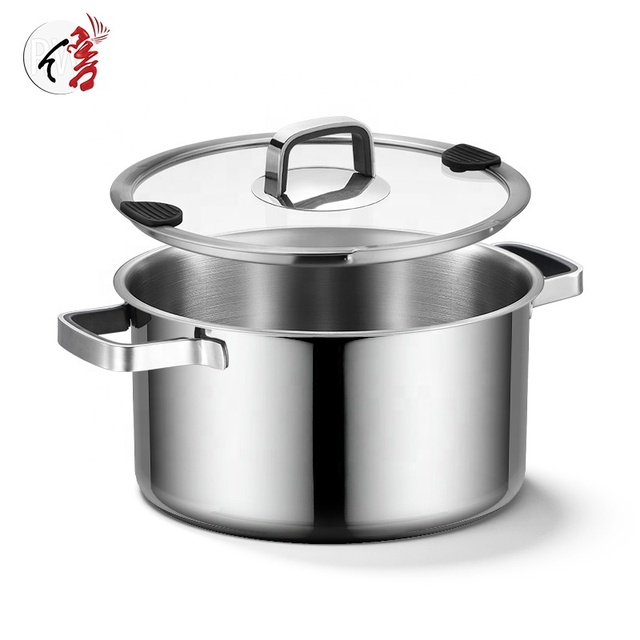 Classic Triply Stainless Steel Casserole Gas Stove Nonstick Stockpot Heavy Soup Pot Induction Cookware Sustainable
