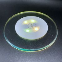 Dessous de verre lumineux coloré à LED, verre, bouteille de bouteille de vin, tapis lumineux, OEM, Logo personnalisé, en acrylique