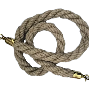 <span class=keywords><strong>Corde</strong></span> torsadée en jute robuste en <span class=keywords><strong>chanvre</strong></span> Barrière de ligne de file d'attente de 6 pieds pour les cinémas et les grandes ouvertures d'hôtels - Product Image 2