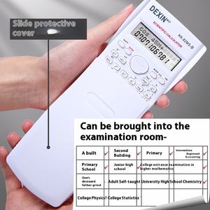 Petite <span class=keywords><strong>calculatrice</strong></span> de tableau d'écriture numérique fonction solaire pratique grand cadeau pour les étudiants petit bureau d'école scientifique - Product Image 2