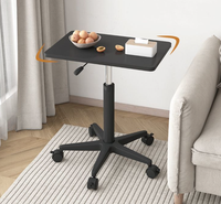 Station de travail réglable, petite table roulante de chevet, table d'angle pour salon, étagère latérale mobile pour la maison