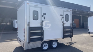 Baños Portátiles de Lujo para Exteriores, Remolque de Baño de 3.5 Metros, Moderno, con 2 Cabinas, Estructura de Acero Móvil, Panel Sándwich - para EE. UU. - Product Image 3