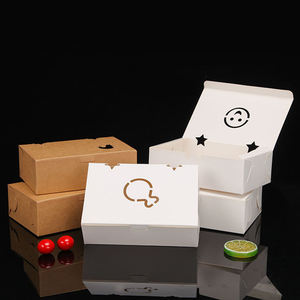 Caja de Embalaje de Papel Kraft Personalizada con Logotipo <span class=keywords><strong>para</strong></span> <span class=keywords><strong>Comida</strong></span> Rápida, Ensaladas, Papas Fritas, Hamburguesas, Pollo Frito, Contenedores <span class=keywords><strong>para</strong></span> <span class=keywords><strong>Llevar</strong></span> - Product Image 3