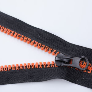Fermetures éclair à extrémité fermée de qualité supérieure, à dents colorées alphabet, <span class=keywords><strong>Vislon</strong></span> 5, prix de gros #   Fermeture éclair en résine pour sac à dos - Product Image 1