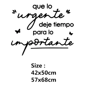 西班牙励志贴花正面短语行情乙烯基墙贴西班牙家居装饰壁画生活梦想贴花