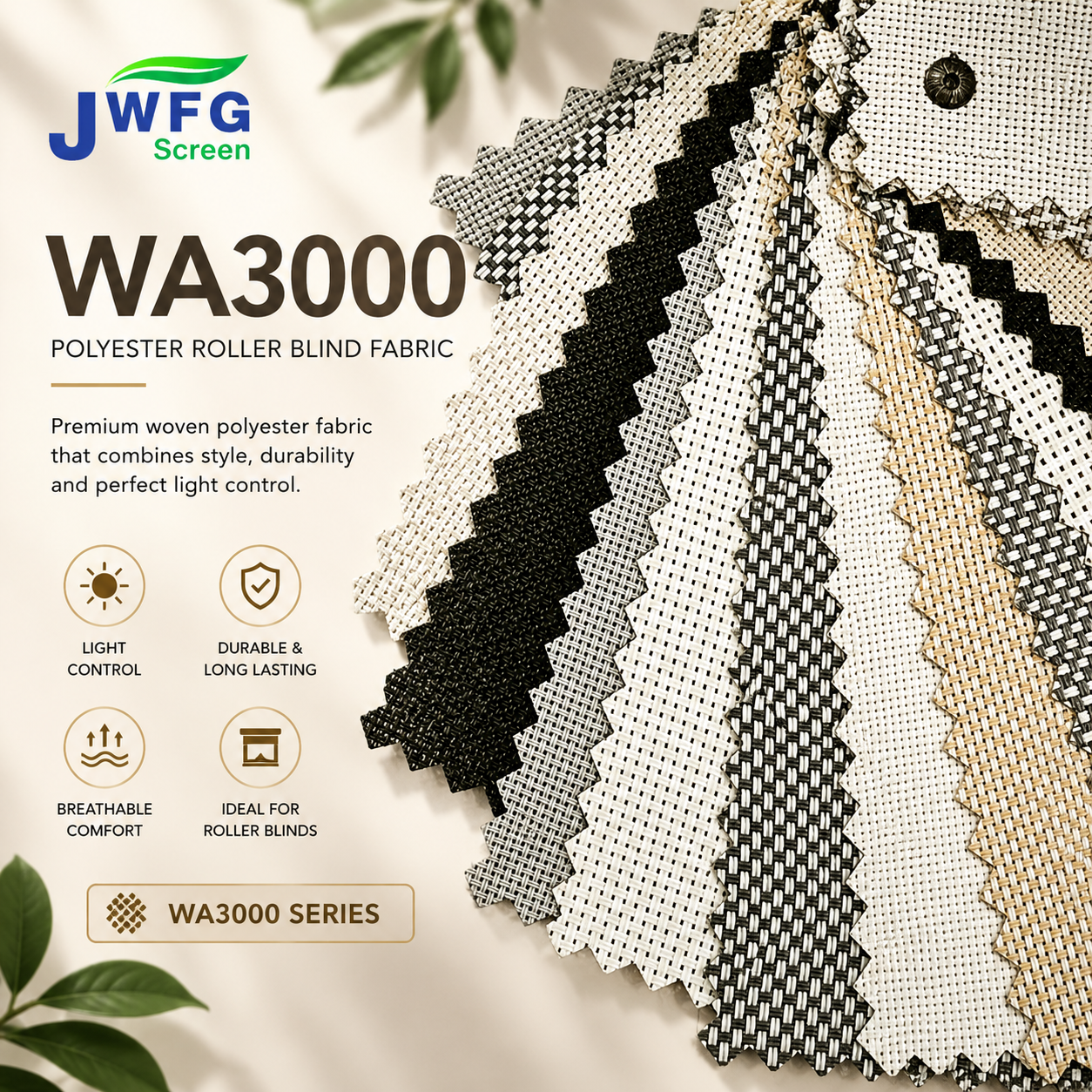 China Manufacturer Roller Blind Fabric Sunscreen Fabric 5% Openness PVC Coated Polyester Factory Direct