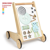 OEM/ODM Robot multifonction 2 en 1 Trotteur en bois pour bébé Tricycle en bois Voiture pour bébé Trotteurs pliables pour enfants garçons filles