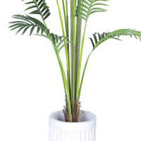 Vente en gros de bonsaïs en plastique de différentes tailles pour la décoration de jardin, plante à feuilles hawaïennes pour la décoration intérieure et extérieure, palmier artificiel