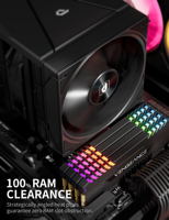 upHere UE2 Elite CPU Air Cooler Non-RGB 8 Heat Pipes Dual Tower 120mm PWM Quiet Fan for Intel LGA 1700 1851 AMD AM5 AM4