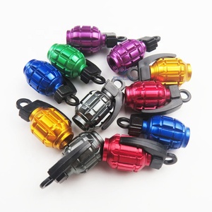Tapas de Válvula de Neumático de Aluminio Estilo <span class=keywords><strong>Granada</strong></span>, Resistentes, a Prueba de Aire, para Autos, SUV, Camionetas, Motocicletas y Bicicletas - Product Image 2