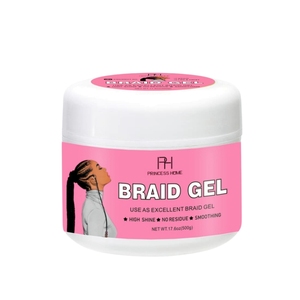 17.6 oz Custom Logo Neat Braid Loc&amp;Twist Non Residue Braiding 4C <strong>Hair</strong> Gel Extra Hold Egde Control Braid Gel Shine <strong>Jam</strong> - Product Image 1