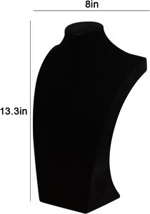 Présentoir de Colliers en Résine de Luxe Personnalisé, Buste Mannequin en Velours pour Bijoux, Vente en Gros - Product Image 3