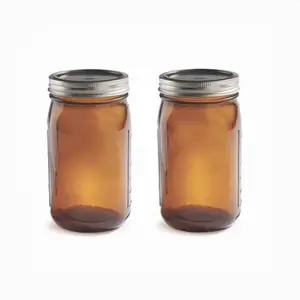 Venta caliente de alta calidad a granel Vintage Mason Jar con asa y bolsas selladas reutilizables