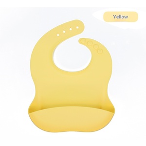 Bavoir en silicone personnalisé grande capacité sans BPA, bavoir bébé en silicone taille réglable, bavoir d'alimentation souple et imperméable pour bébé - Product Image 6