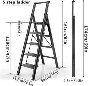 Échelle industrielle robuste sans roues, stable et solide, en aluminium de qualité professionnelle - Product Image 3