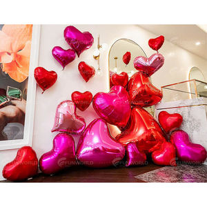 Bola de corazón de <span class=keywords><strong>amor</strong></span> metálica inflable para fiesta, Bola de espejo inflable decorativa, globos metálicos, bolas inflables gigantes grandes y brillantes - Product Image 4