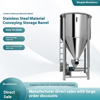 Miscelatore Verticale Elettrico Automatico a V in Acciaio Inox 380V 1000kg/h con Ventola per Silo di Carico Mobile e Serbatoio di Stoccaggio