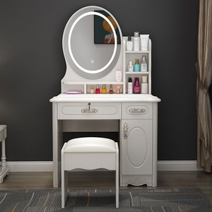 <span class=keywords><strong>Coiffeuse</strong></span> sur pied moderne de luxe <span class=keywords><strong>avec</strong></span> éclairage et bureau de toilette pour chambre à coucher, hôtel et salon - Product Image 4