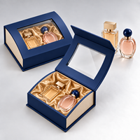 Coffret Cadeau de Parfum de Luxe avec Fenêtre Transparente, Insert Doublé de Satin, Emballage Magnétique en Forme de Livre pour la Vente au Détail