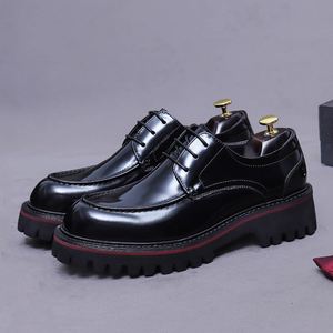 Zapatos Oxford Formales de Estilo Italiano para Hombre, Hechos a Mano con Cordones de Cuero Genuino, Punta Puntiaguda, Transpirables, Antideslizantes y Ligeros - Product Image 4