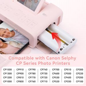 Compatible avec l'encre et le papier <span class=keywords><strong>Canon</strong></span> <span class=keywords><strong>Selphy</strong></span> CP1500 CP1300, 4x6 pouces KP-108IN 3 encre + 108 feuilles de papier photo - Product Image 3