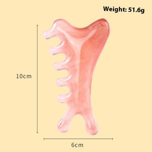 Sisir pijat Resin empat dalam satu multifungsi sisir cendana Gua Sha kulit kepala terapi akupuntur wajah sisir Meridian - Product Image 3