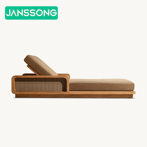 فيلا في الهواء الطلق حديقة صالة كرسي فندق منتجع في الفناء في الهواء الطلق خشب الساج استلقاء الشمس في الهواء الطلق - Product Image 5