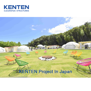KENTEN personnalisé PVC temporaire géodésique 20 M2 dôme tente dôme maison monolithique luxe Igloo Glamping Resort Camping dôme géodésique - Product Image 6