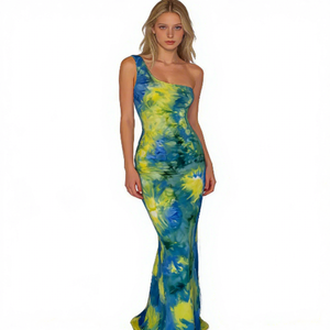 Abito Lungo Casual Personalizzato con Logo per Donne, Motivo Tinta Unita, Estivo, Basso MOQ, Ordine <span class=keywords><strong>Online</strong></span>, Produttore di Abbigliamento Personalizzato - Product Image 2