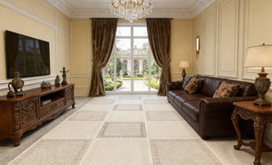 Grand tapis rectangulaire Wilton tissé à poils coupés, antidérapant, fabriqué à la machine, jacquard, écologique, ignifuge, pour salon et couloir - Product Image 6