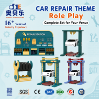 Aire de jeux intérieure pour enfants, thème personnalisé : atelier de réparation automobile, jeu de rôle commercial, maison de jeu de simulation de ville