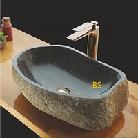 Comptoirs de lavabo en granit Pebble pour salle de bain, lavabo en granit de qualité supérieure pour jardin et extérieur