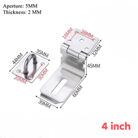 Loquet de serrure de porte, 4 pouces sus 304 fermoir de cadenas en acier inoxydable loquet de serrure de moraillon, cadenas de serrure de charnière avec vis pour portes