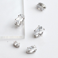Breloques en zircon pour accessoires de décoration d'ongles, breloques de luxe en diamant pour ongles, strass