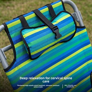 <span class=keywords><strong>Silla</strong></span> Plegable de Acero al Carbono para Exteriores, Cinco Posiciones Ajustables, Reposabrazos, Función <span class=keywords><strong>Reclinable</strong></span>, para Camping y <span class=keywords><strong>Playa</strong></span> - Product Image 3